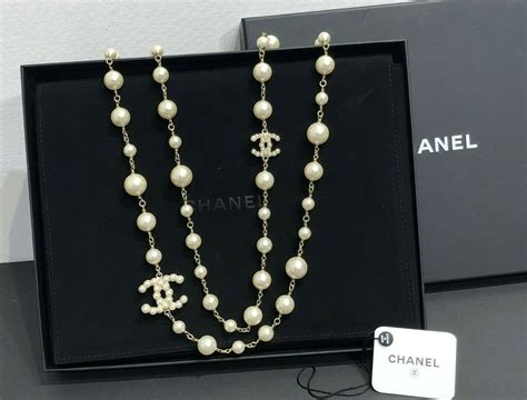 chanel necklace ebay|buy Chanel pearl necklace.